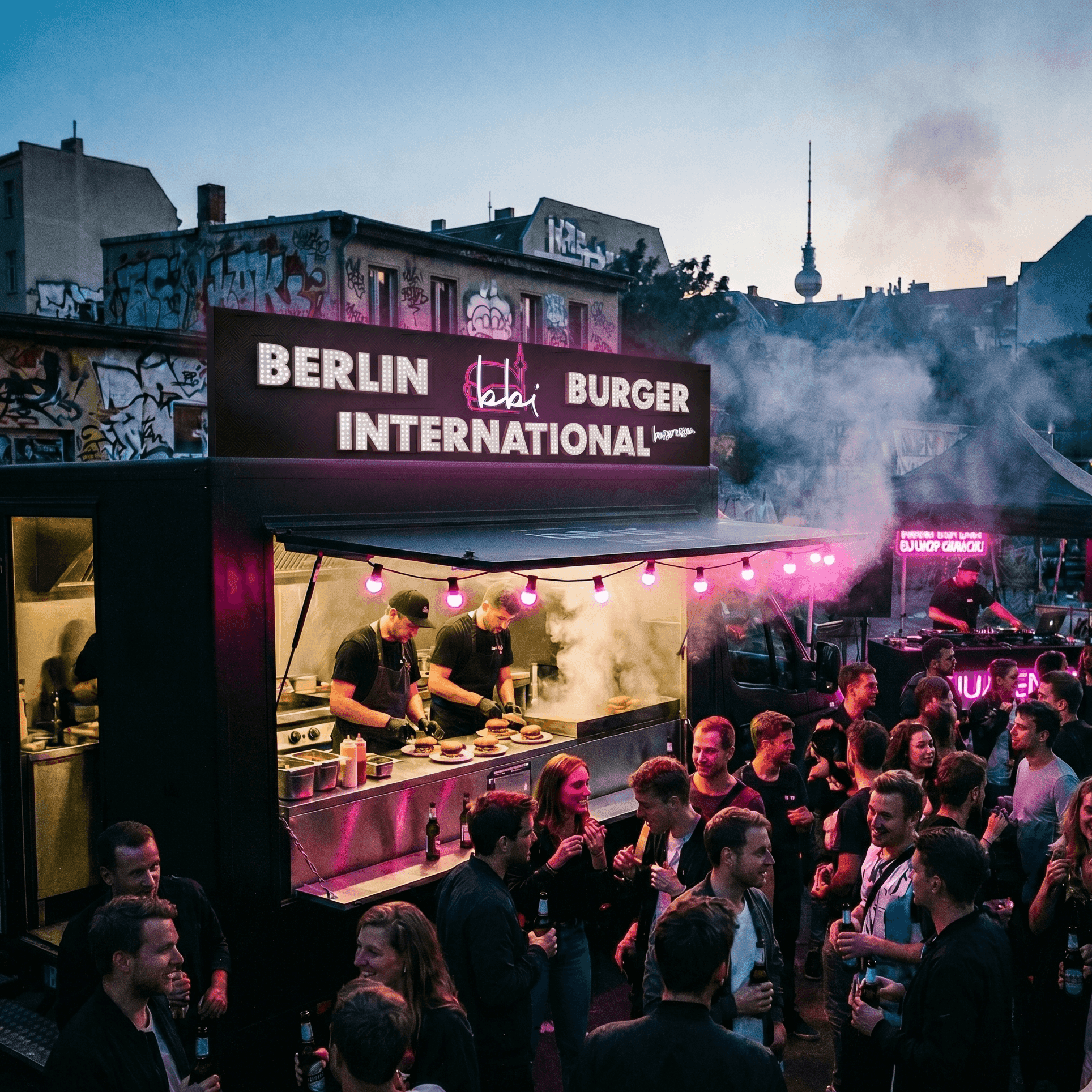 BBI-Foodtruck auf einer Outdoor-Blockparty